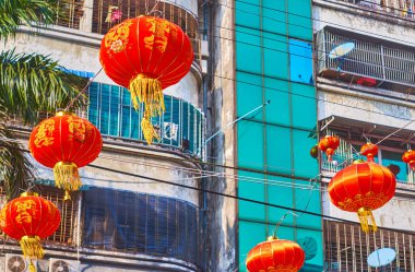 Yeni yıl Chinatown, Yangon, Myanmar