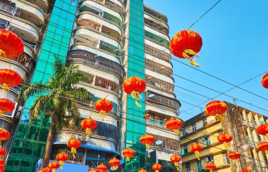 Tatil fenerler Yangon, Myanmar