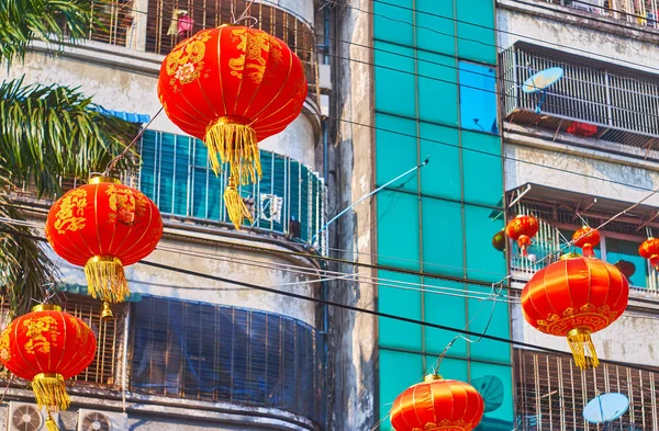 Yeni yıl Chinatown, Yangon, Myanmar