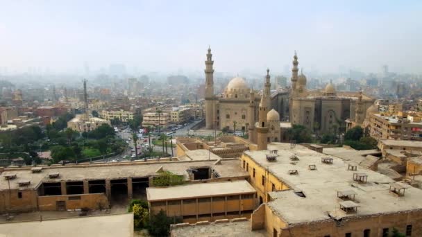 Disfrute Del Horizonte Del Cairo Islámico Desde Ciudadela Saladino Con — Vídeo de stock