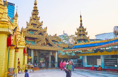 Bölge, Sule Pagoda üzerinde Yangon, Myanmar