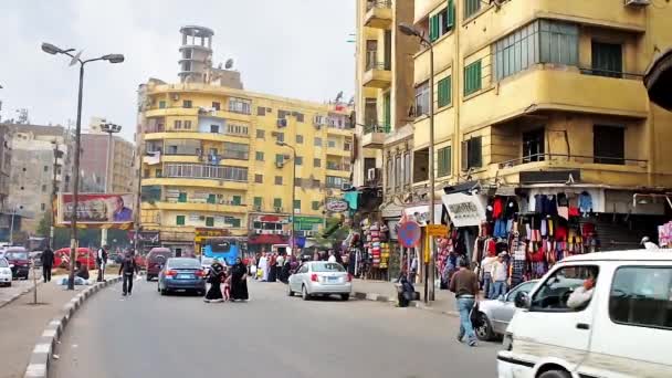 Cairo Egypt December 2017 Busy Square Sayeda Zainab Residential Buildings — Stock Video