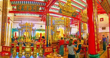 Çin Guanyin Gumiao Tapınağı, Yangon, Myanmar Panoraması 