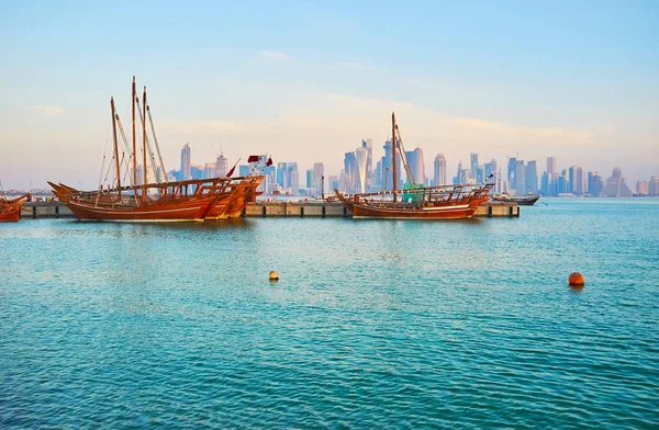 Manhã em Doha, Qatar — Fotografia de Stock