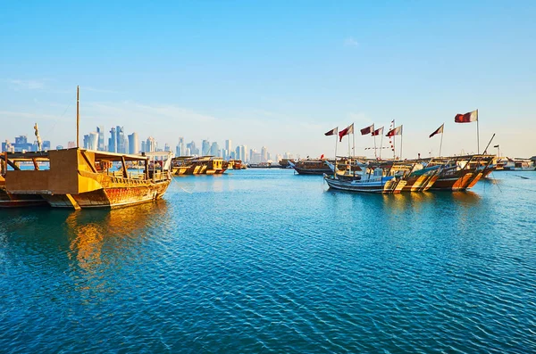 No porto de Doha, Qatar — Fotografia de Stock