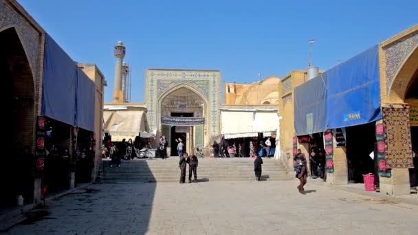 Isfahan Iran October 2017 Alley Qeysarie Soltani Bazaar Arched Passes — Stock Video