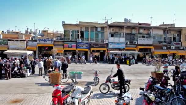 Isfahan Iran October 2017 Row Old Shabby Buildings Stores Cafes — Stock Video