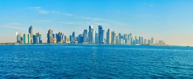 Doha, Katar Batı Körfezi manzarası