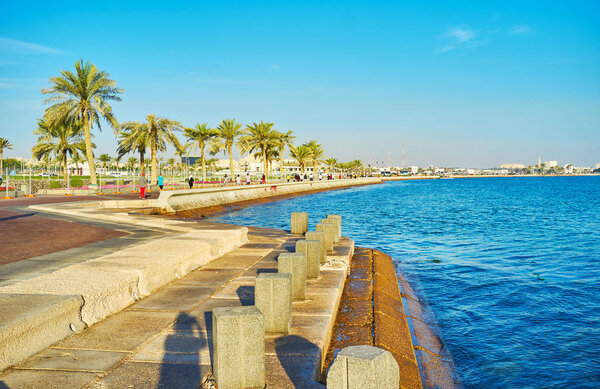 Pleasant walk in Doha, Qatar