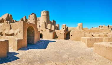 Adobe ruins of Rayen, Iran clipart