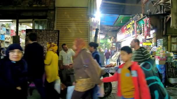 Cairo Egypt December 2017 Street Vendor Portable Oven Cart Cooks — Stock Video