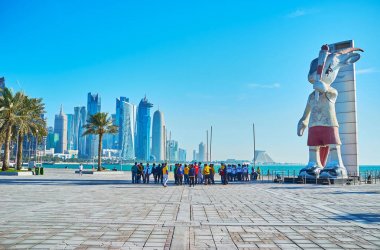 Asya Oyunları maskot anıt Doha, Katar
