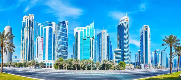 Architettura di West Bay, Doha, Qatar — Foto Stock