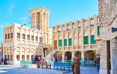 Mimarisini Souq Waqif, Doha, Qatar