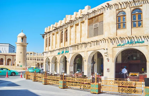 Restoranlarda Souq Waqif, Doha, Qatar — Stok fotoğraf