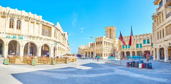 Panorama de Souq Waqif, Doha, Qatar — Fotografia de Stock