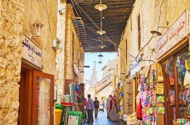 Sokakları Souq Waqif, Doha, Katar, Labirent