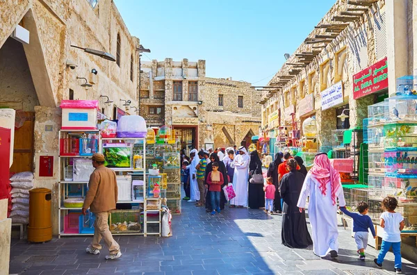 Pieścić rynku Souq Waqif, Ad-Dauha, Katar — Zdjęcie stockowe