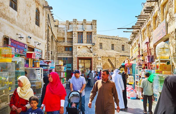 Haustierviertel von souq waqif, doha, qatar — Stockfoto