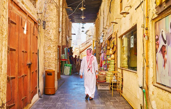 Oude gedekt markt in Doha, Qatar — Stockfoto