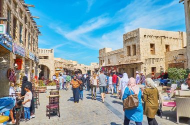 Kalabalık Caddesi Souq Waqif, Doha, Qatar