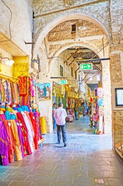 Souq Waqif, Doha, Katar taş koridor