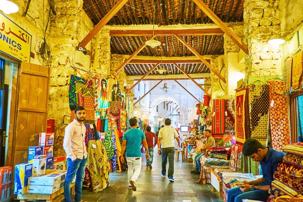 Interior do mercado de Doha, Qatar — Fotografia de Stock