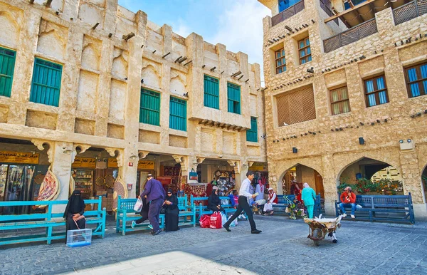 Зона відпочинку в ринку Вакіф, Доха, Катар — стокове фото