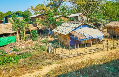 Köy caddenin Bago bölge, Myanmar