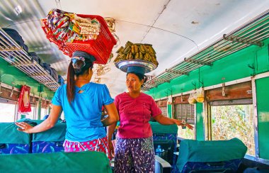 Tren, Yangon, Myanmar konuşmak