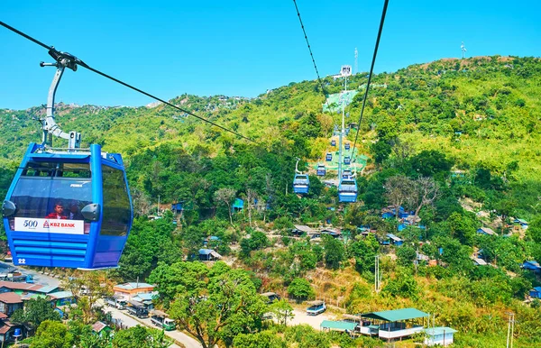 Erste Seilbahn in Myanmar, Kyaiktiyo — Stockfoto