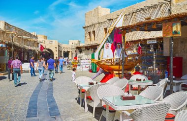 Old neighborhood of Souq Waqif, Doha, Qatar clipart