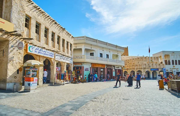 Alte villen in souq waqif, doha, qatar — Stockfoto