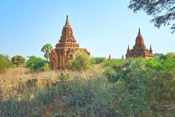 Opuštěné chrámy v Bagan — Stock fotografie