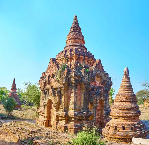 The brick stupas in New Bagan Myanmar — Stock Photo, Image