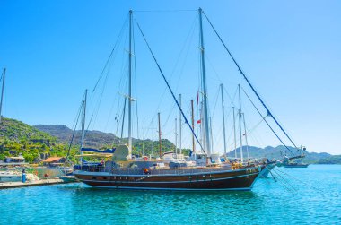 Yat limanındaki Üçağız, Kekova, Türkiye