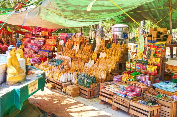 A loja de lembranças em Bagan, Myanmar — Fotografia de Stock