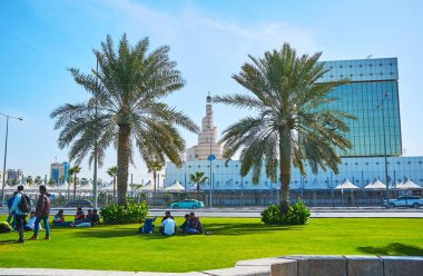 Piknik çimenlikte, Doha, Qatar 