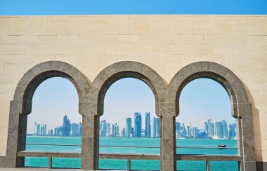 Bir görünümü ile windows, Doha, Qatar