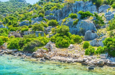 Kalıntıları antik yerleşim, Kekova, Türkiye