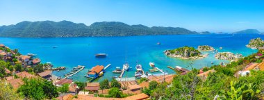 Simena Hill, Kaleköy, Türkiye Kekova Körfezi Panoraması