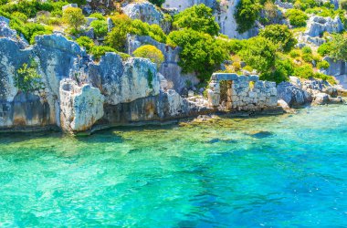 Batık Şehir, Kekova, Türkiye'nin kalıntıları