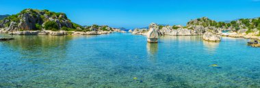 Panorama lahit su, Kaleköy, Kekova, Türkiye ile