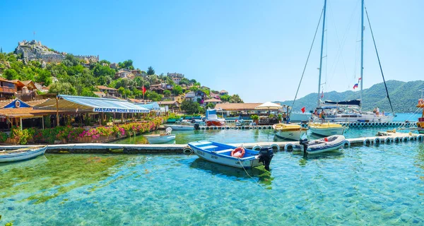 Panorama do porto de Kalekoy, Kekova, Turquia — Fotografia de Stock