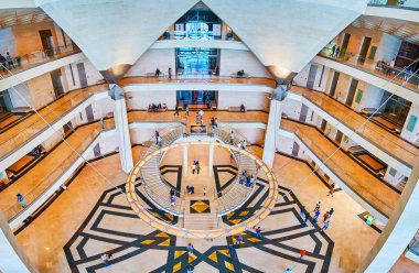 Islamic Art Museum'ın iç, Doha, Katar Panoraması