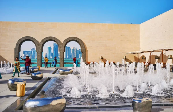 Terras van Islamic Art Museum, Doha, Qatar — Stockfoto