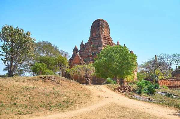 Ruiny chrámu v Bagan, Myanmar — Stock fotografie