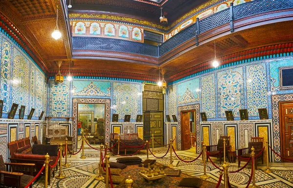 Zrcadlový sál palác Manial, Káhira, Egypt — Stock fotografie