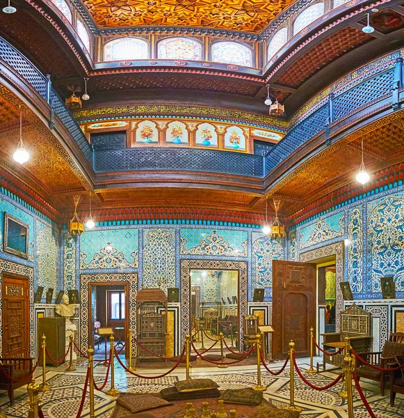 Grandes interiores del Palacio Manial, El Cairo, Egipto — Foto de Stock
