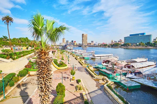 De parken op Gezira eiland, Cairo, Egypte — Stockfoto